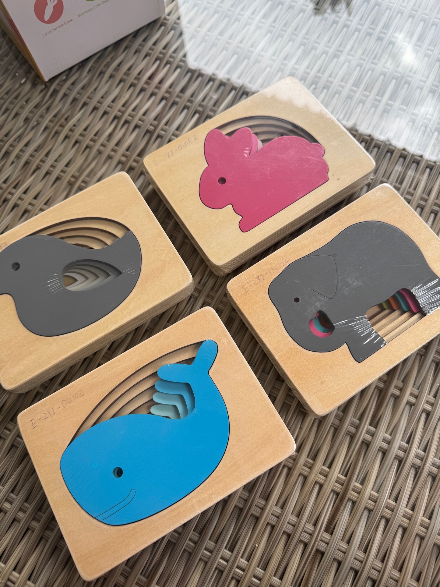 Puzzle animaux en bois - Set de 4 puzzles