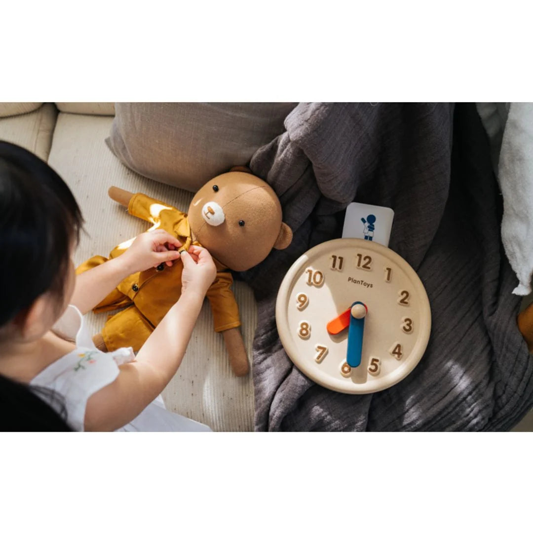 Horloge éducative en bois PlanToys