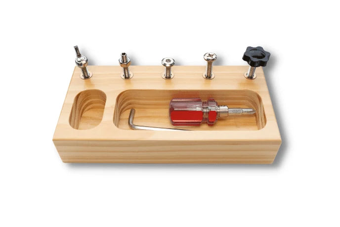 Planche de vissage Montessori multi-activités