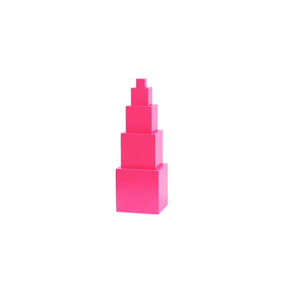 Tour rose Montessori 5 cubes