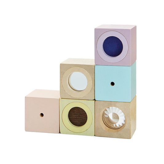 Blocs sensoriels en bois PlanToys