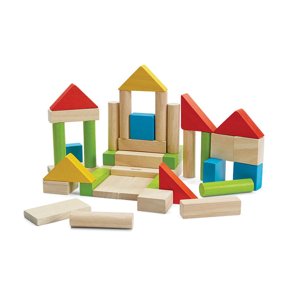 40 blocs de construction en bois PlanToys
