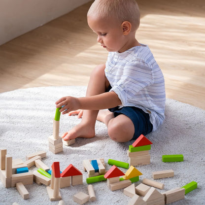 40 blocs de construction en bois PlanToys
