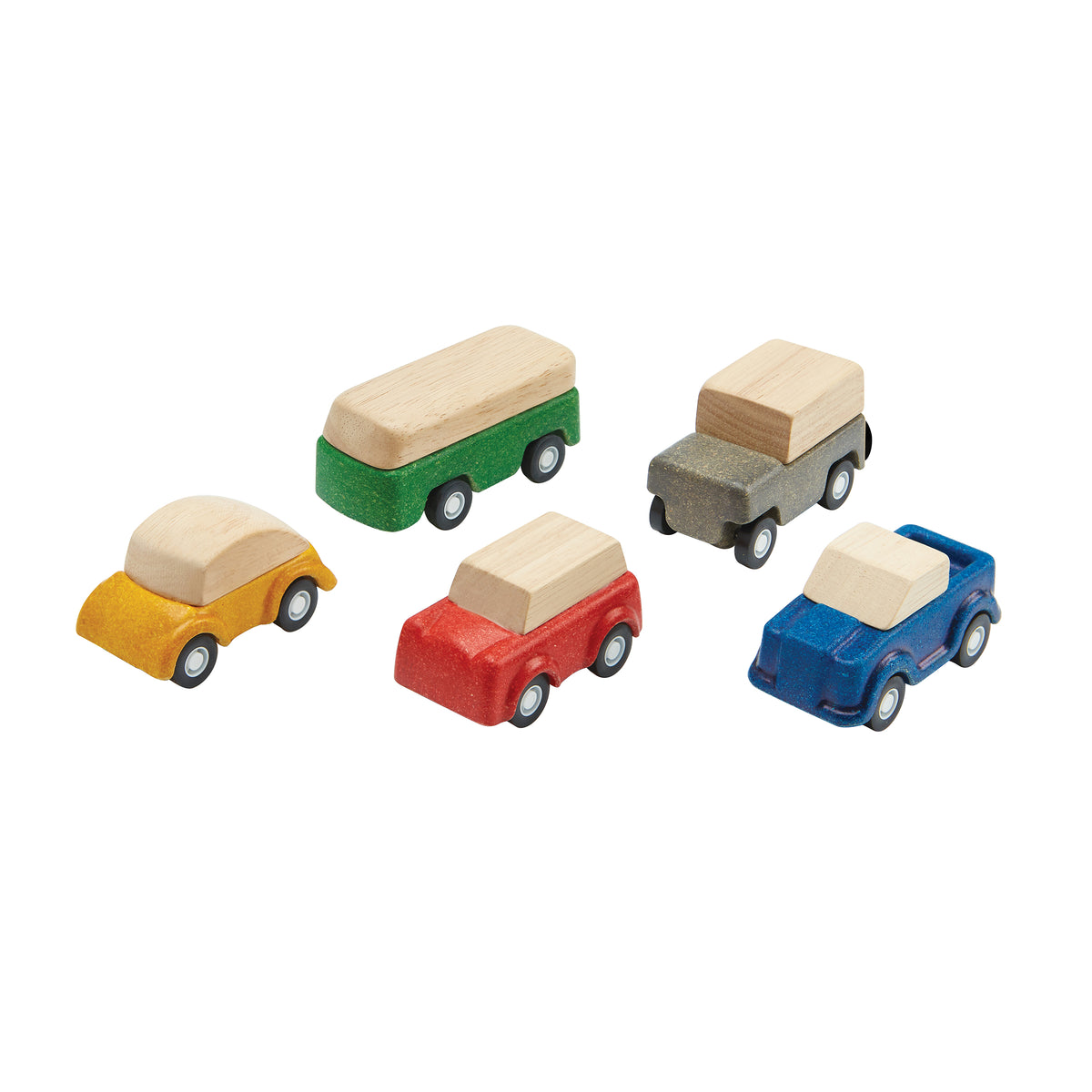 Set de 5 véhicules en bois PlanToys