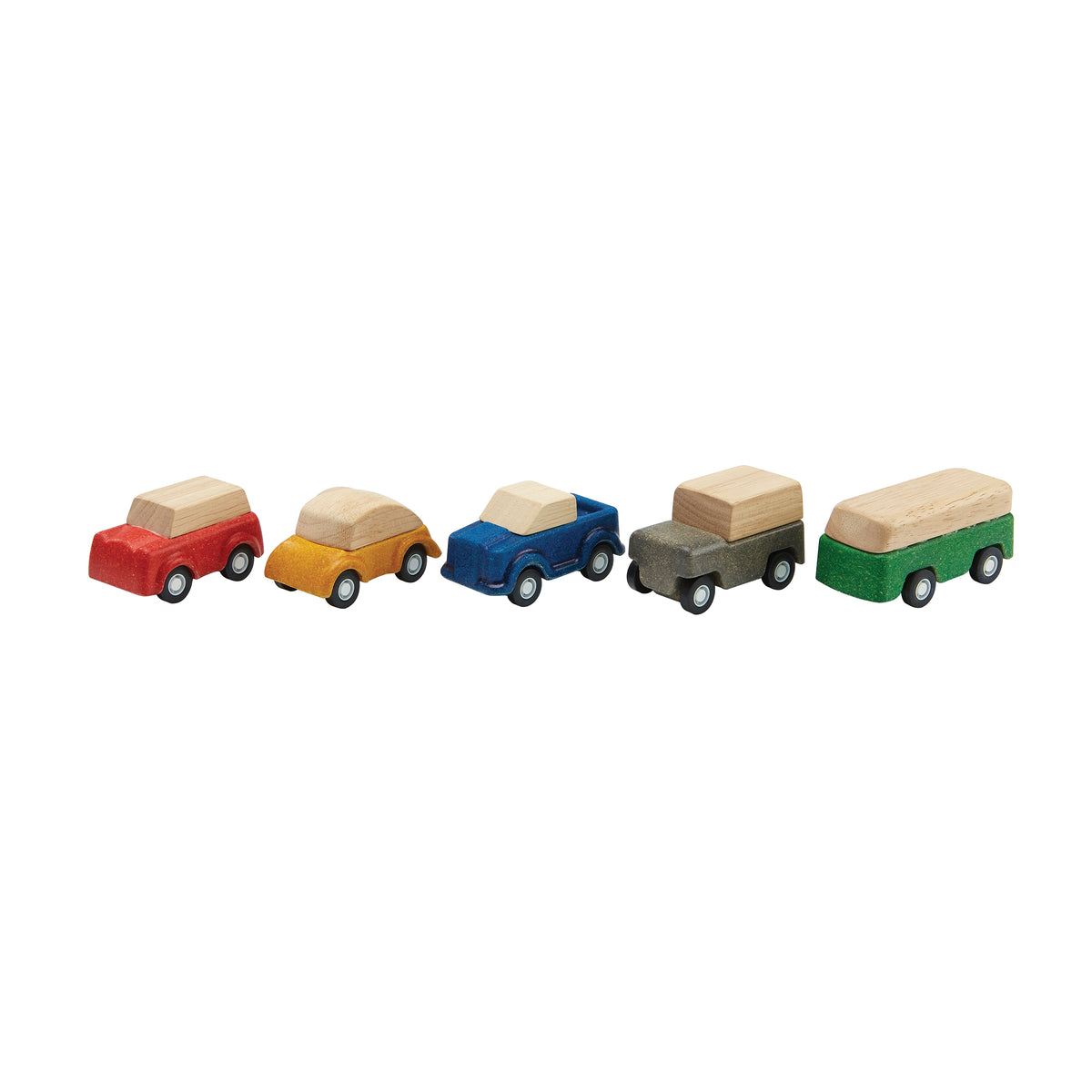 Set de 5 véhicules en bois PlanToys