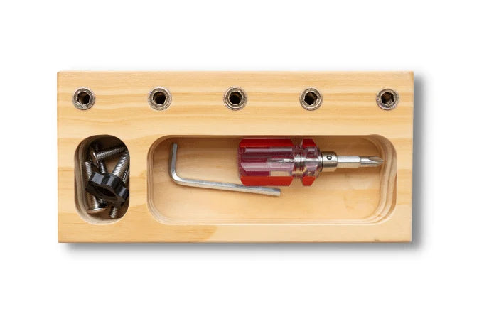 Planche de vissage Montessori multi-activités