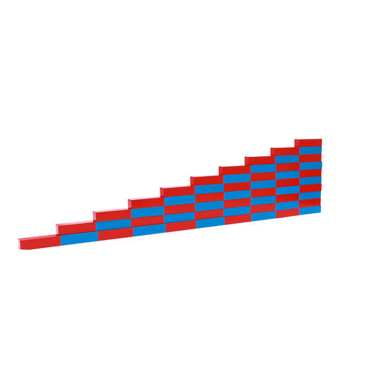 Barres rouges et bleues Montessori grande taille