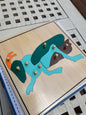 Puzzle de la sauterelle Montessori en bois