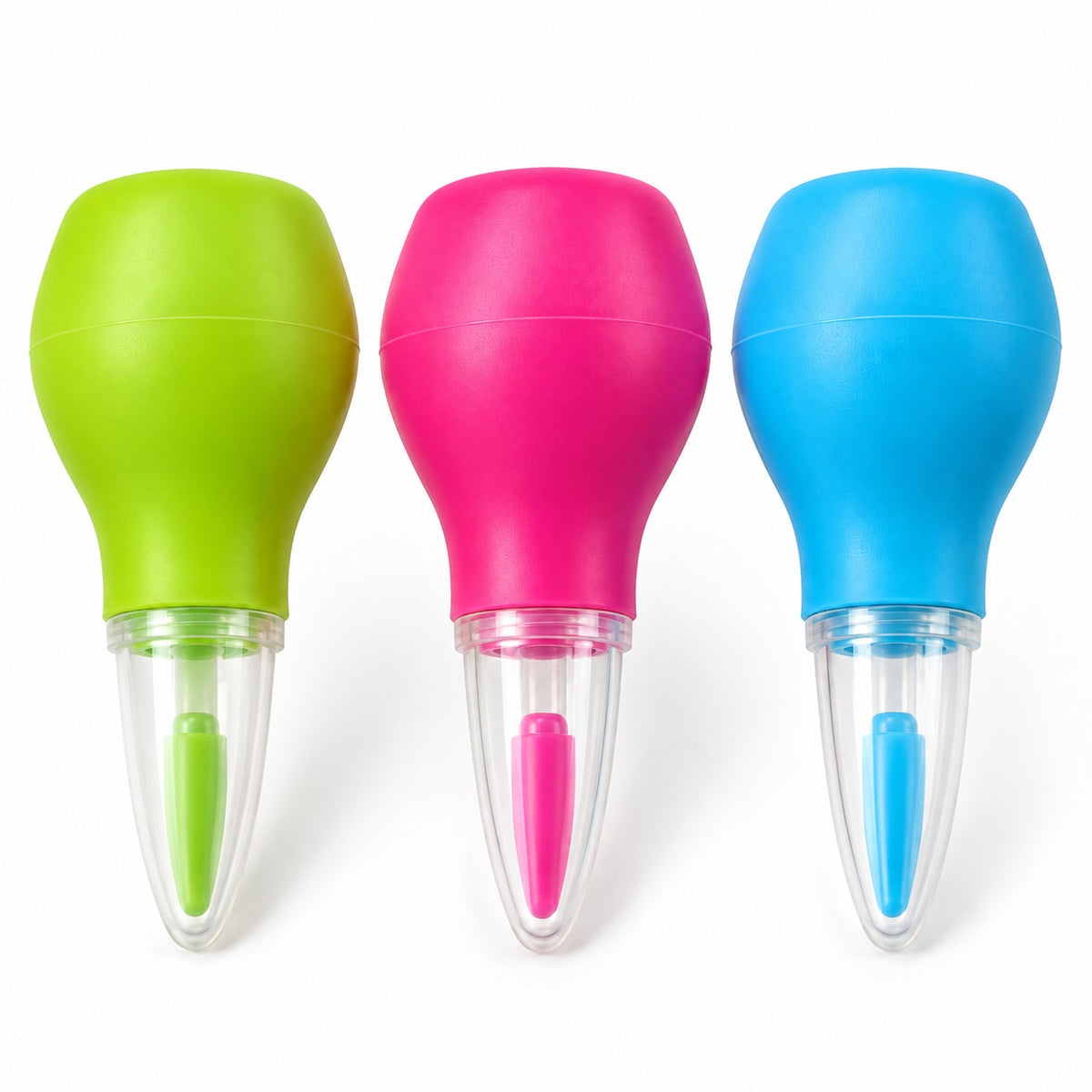 Lot de 3 grandes pipettes colorées