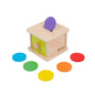Boîte à permanence de l’objet Montessori en bois avec jetons colorés pour bébé