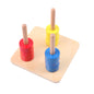 Jeu Montessori des anneaux à enfiler