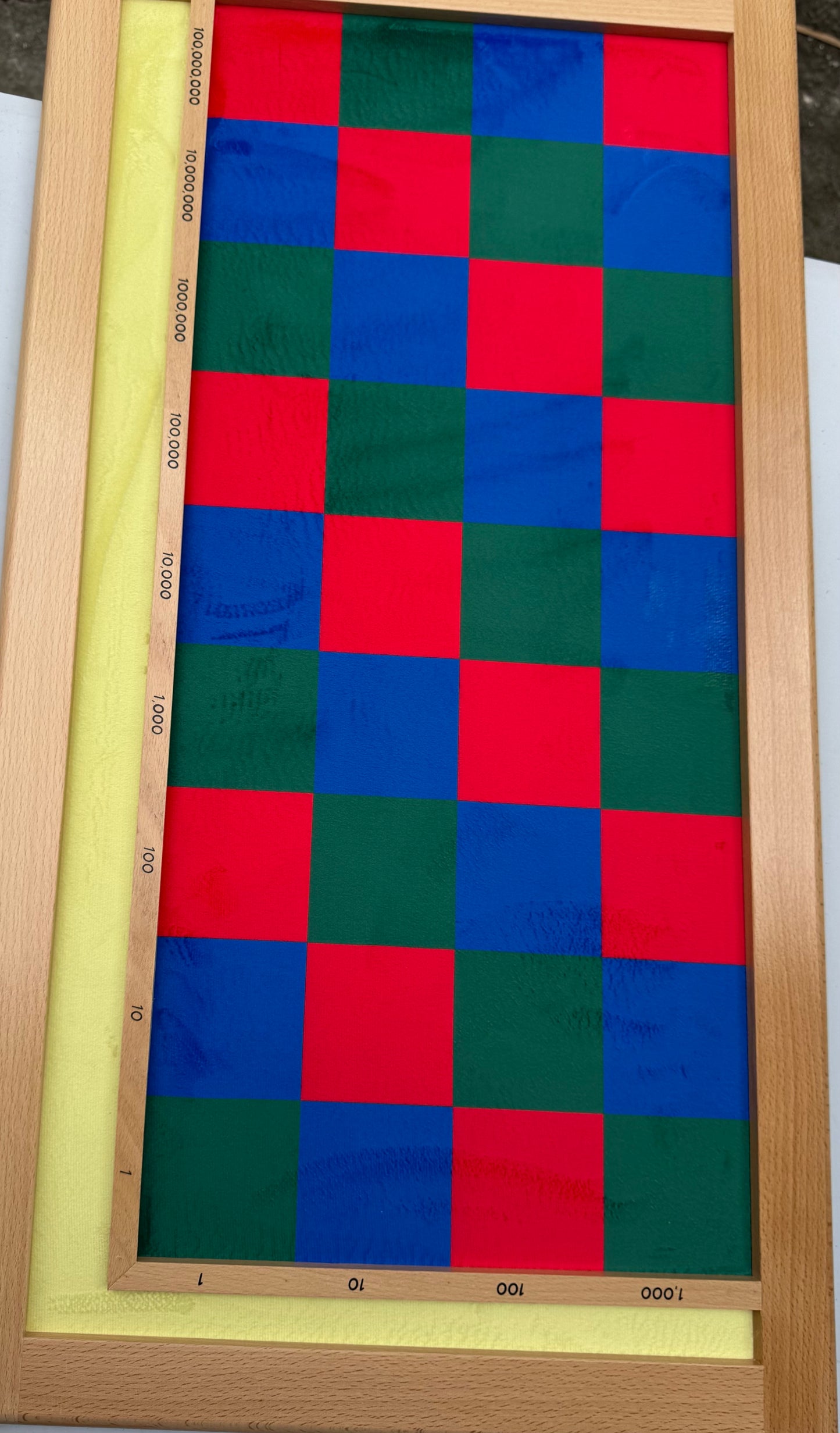 Grand damier montessori - apprendre les multiplications