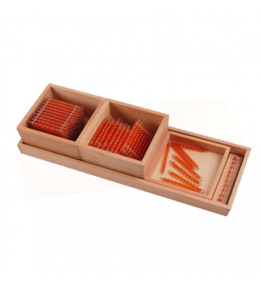 Deuxième plateau du système décimal Montessori